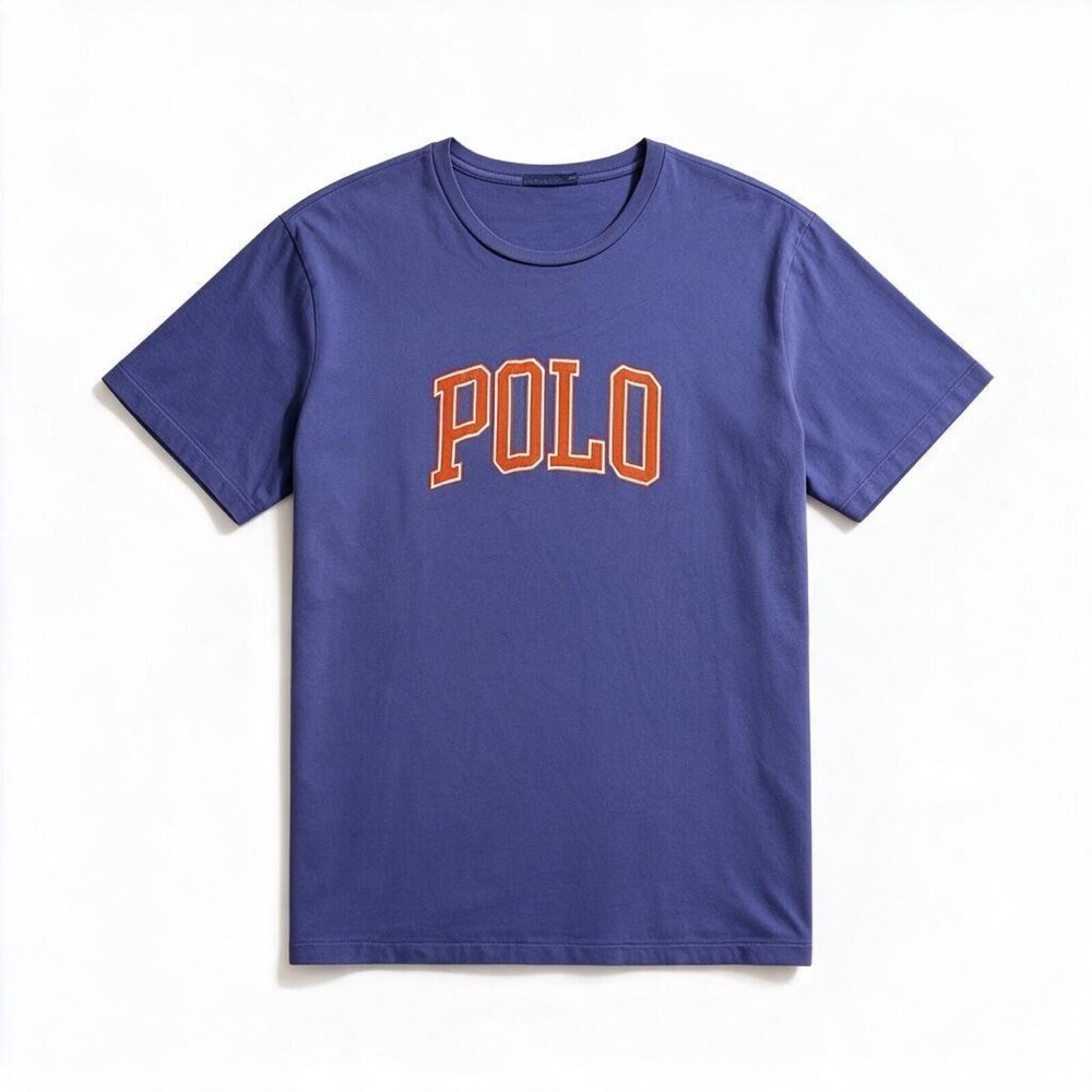 Polo Ralph Lauren Mens 4XLT Blue Varsity POLO Graphic Tee Short Sleeve Preppy